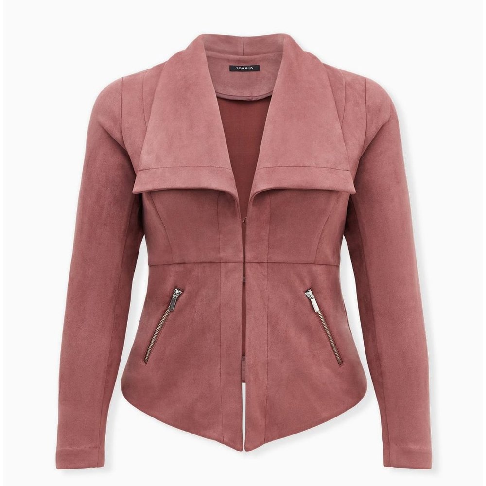 Torrid Rose Faux Suede Jacket NWT